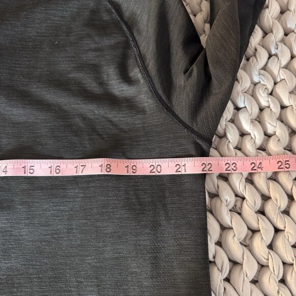 Lululemon Metal Vent Tech 1/4 Zip Hooded Pullover Mens Size XL Dark Grey Gym - Picture 6 of 7